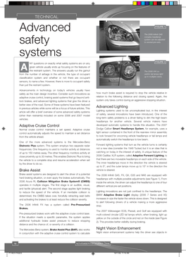 Advanced Safety Systems of Safety, Several Innovations Have Been Introduced