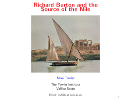 Richard Burton and the Source of the Nile