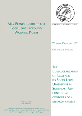 The Bureaucratization of Islam and Its Socio-Legal Dimensions in Southeast Asia: Conceptual Contours of A