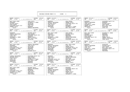 Calendario Juniores Regionale