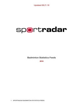 Badminton Statistics Feeds