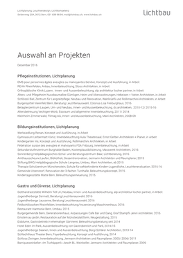 Auswahl an Projekten