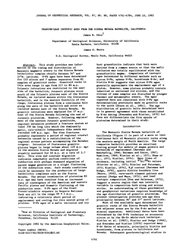 Uranium‐Lead Isotopic Ages from the Sierra Nevada Batholith, California