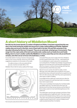 A Short History of Middleton Mount Norfolk Has the Lowest Density of Castles in England and Wales