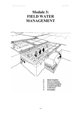 Module 3: FIELD WATER MANAGEMENT