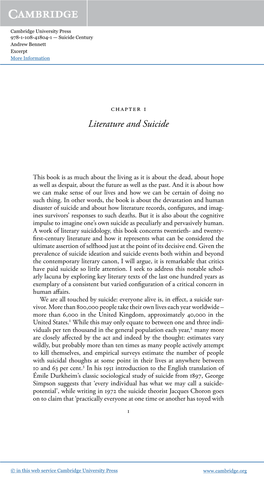 Literature and Suicide