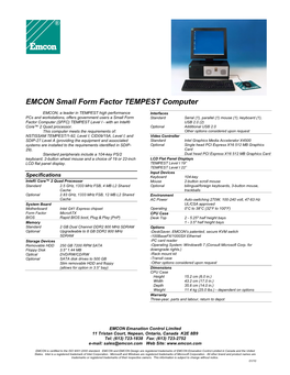 EMCON Small Form Factor TEMPEST Computer