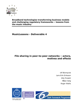 Deliverable 4 File Sharing in Peer-To-Peer Networks