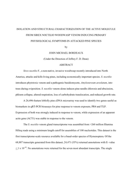 Isolation and Structural Characterization of the Active Molecule