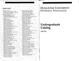 Undergraduate Catalog