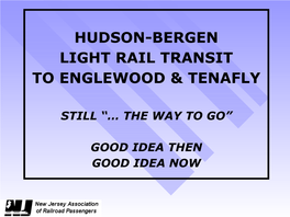 Northern Branch of Hudson-Bergen Light Rail