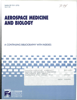 Aerospace Medicine and Biology