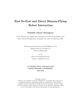 End-To-End and Direct Human-Flying Robot Interaction