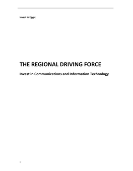 The Regional Driving Force