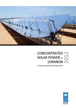 Concentrated Solar Power for Lebanon