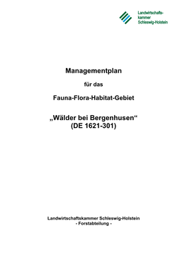Managementplan „Wälder Bei Bergenhusen“ (DE 1621-301)