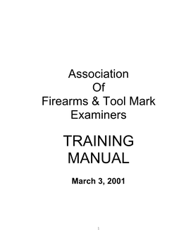 Training Manual