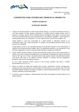 Committee for Veterinary Medicinal Products