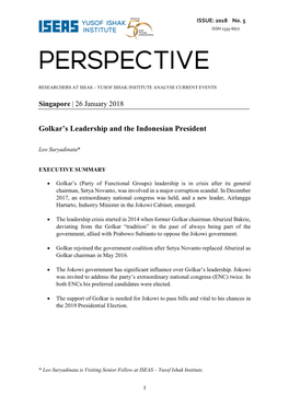 Golkar's Leadership and the Indonesian President