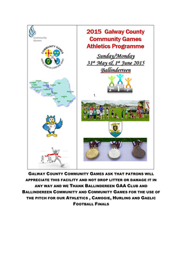 Galway County Community Games Ask That Patrons