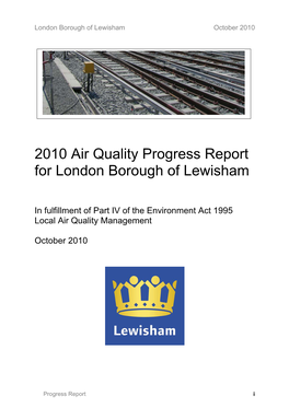 2010 Air Quality Progress Report for London Borough of Lewisham