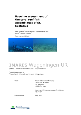 Baseline Assessment of the Coral Reef Fish Assemblages of St