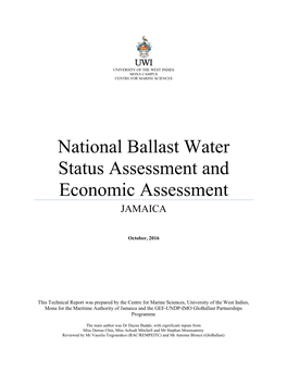 National Ballast Water Status Assessment and Economic Assessment JAMAICA