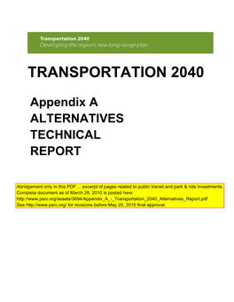 Central Puget Sound Region Planned Public Transit Investments By