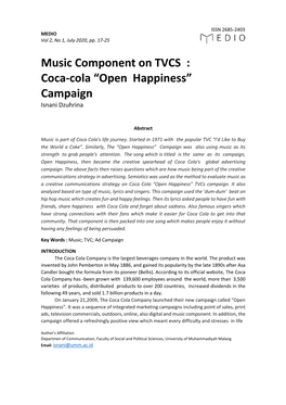 Coca-Cola “Open Happiness” Campaign (Dzuhrina)