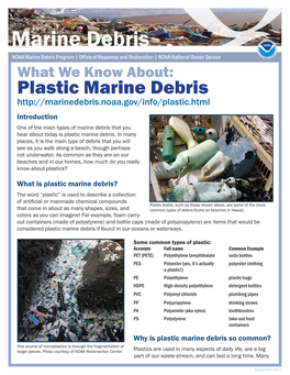 Plastic Marine Debris