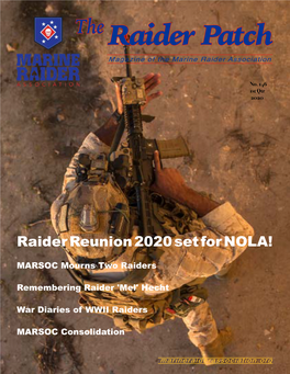 Raider Patch Magazine of the Marine Raider Association