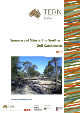 Summary of Sites in the Southern Gulf Catchments