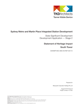 Sydney Metro and Martin Place Integrated Station Development