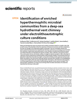 Identification of Enriched Hyperthermophilic Microbial