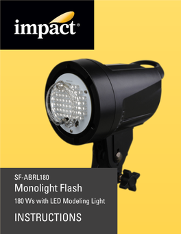 Monolight Flash INSTRUCTIONS