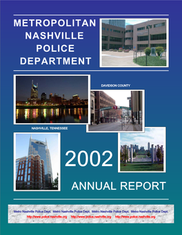 Metropolitan Nashville Police Department Annual Report 2002