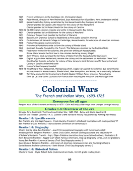 Colonial Wars