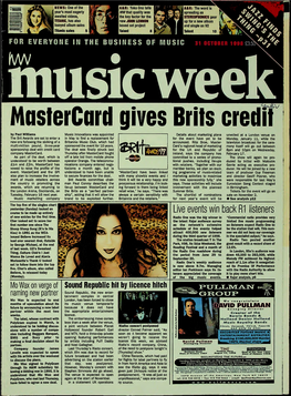 WV • \ Music Week Mastercard G by Paul Williams Music Innovations