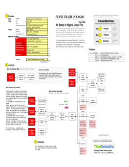 Plane Crash in Lagos Cause-And-Effect Relationships Supported with Evidence