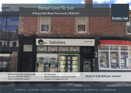 Retail Unit to Let