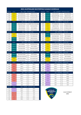 2021-01-22 AWL Tournament Fixtures