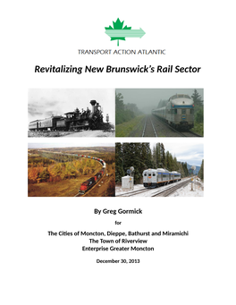 Revitalizing New Brunswick's Rail Sector Report