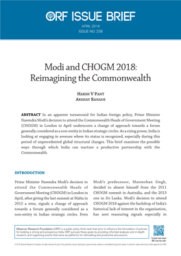 Modi and CHOGM 2018: Reimagining the Commonwealth