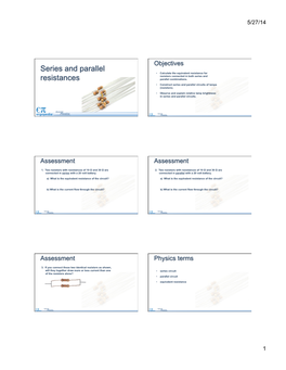 Series and Parallel Resistances