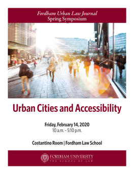 Urban Cities and Accessibility
