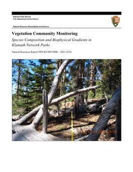 Vegetation Community Monitoring Species Composition and Biophysical Gradients in Klamath Network Parks
