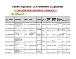 Suppliers Registration - 2020 (Department of Agriculture) 05