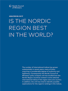 Is the Nordic Region Best in the World?