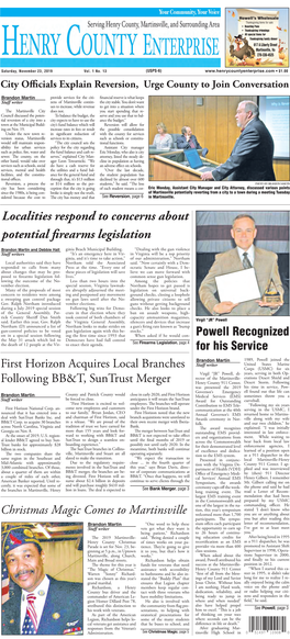 Localities Respond to Concerns About Potential Firearms Legislation