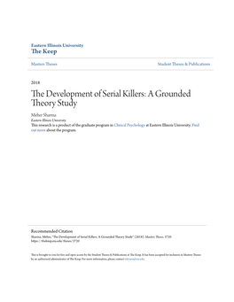 The Development of Serial Killers: a Grounded Theory Study